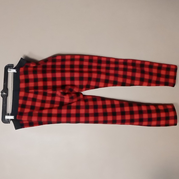 Climate Right by Cuddle Duds Black/Red Plaid Fleece Pajama Pants XXL - Picture 2 of 4